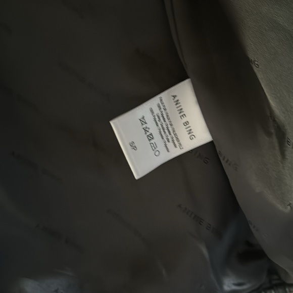 ANINE BING Espresso dark Brown Shearling jacket with leather detail - Picture 7 of 7